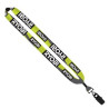 1" Dye Sublimated Lanyard with Metal Crimp & Metal Bulldog Clip