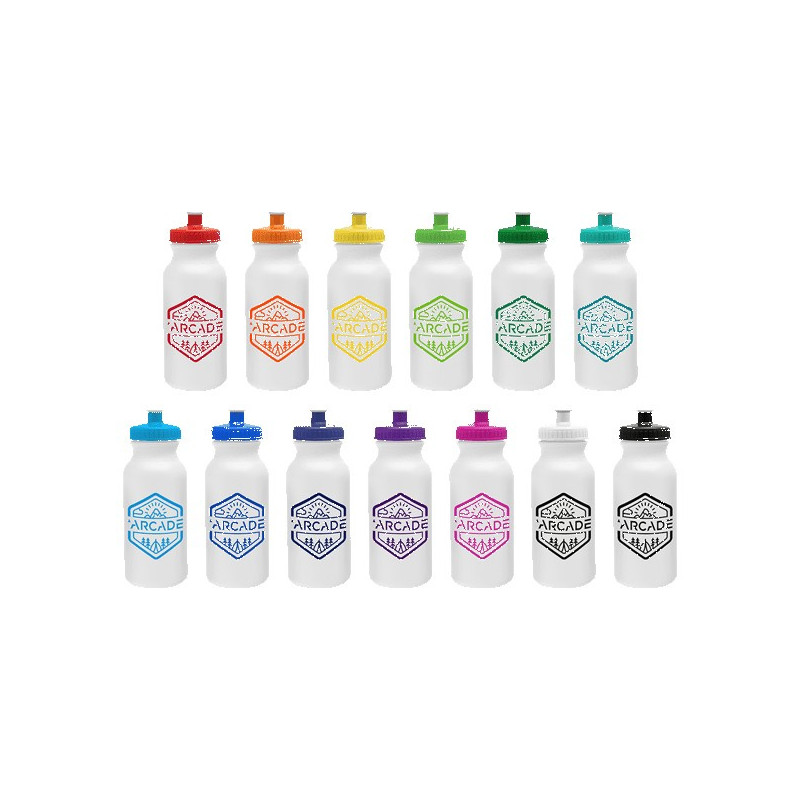 Circuit 20oz Bike Bottle - White w/Push-Pull Lid