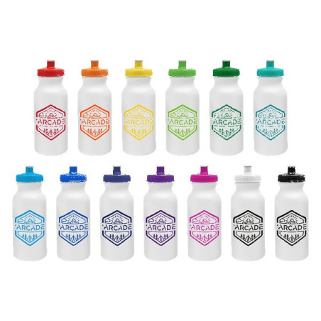 Circuit 20oz Bike Bottle - White w/Push-Pull Lid