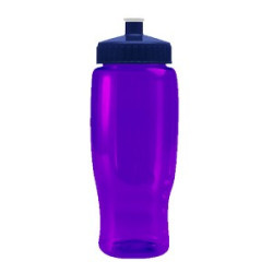 Pedal Pusher 27oz Recycled Transparent Contour Bottle w/Push-Pull Lid