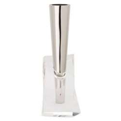 Glacier Vase Chrome & Acrylic Vase