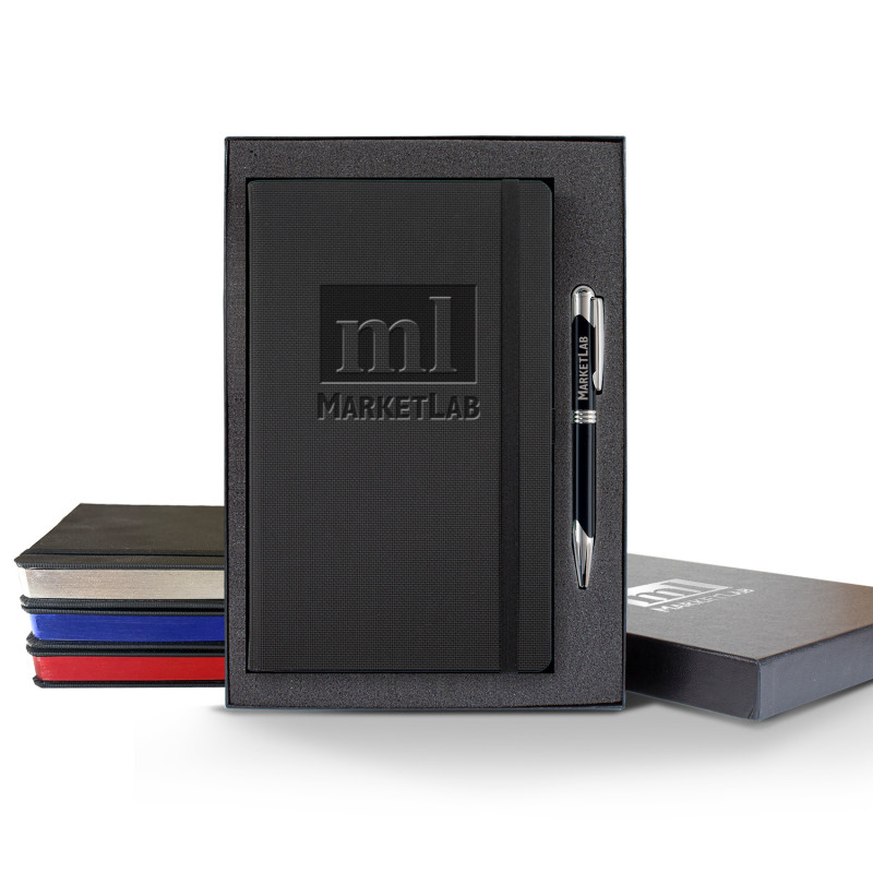 Castelli All Metal Medio Lined Ivory Page Journal Gift Set