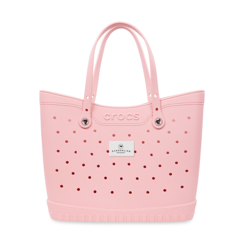 Crocs™ Classic Large Tote - Powder Pink - White