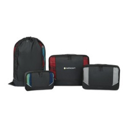 American Tourister® Zoom Turbo Recycled rPET 4 Piece Packing Cube Set - Black