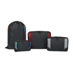American Tourister® Zoom Turbo Recycled rPET 4 Piece Packing Cube Set - Black