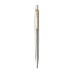 Parker Jotter London Stainless Steel Ballpoint - Stainless Steel-Gold Trim