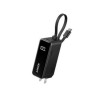 Anker® Power Bank USB-C Charging Block (30W, Fusion, Built-In Cable) - Black