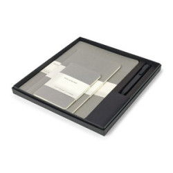 Moleskine® Assorted Cahier and GO Pen Gift Set - Pebble Grey
