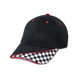 Merrimack Hat Co.™ Checkered Flag Race Hat - Black-White