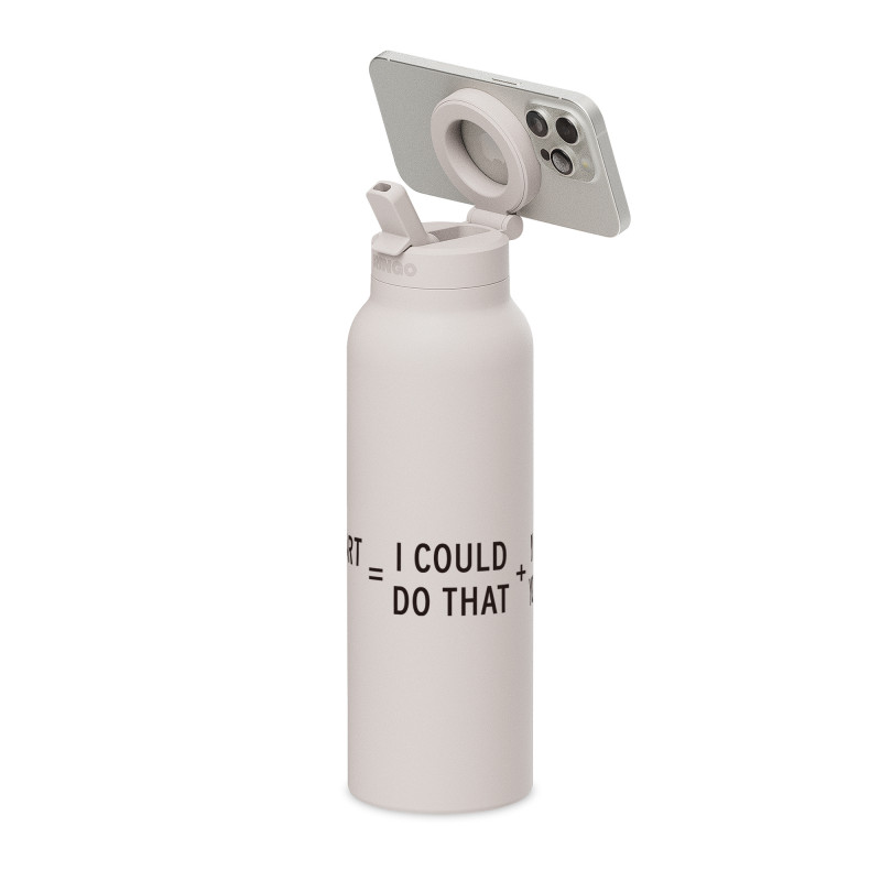 RINGO Pro Water Bottle with Magnetic Booster Ring - 32 Oz. - Ivory