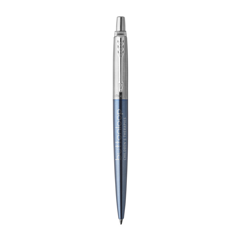 Parker Jotter London Stainless Steel Ballpoint - Waterloo Blue - Chrome Trim