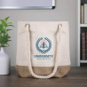 12 Oz. Astoria Cotton Canvas Tote w/Jute Bottom