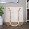 12 Oz. Astoria Cotton Canvas Tote w/Jute Bottom