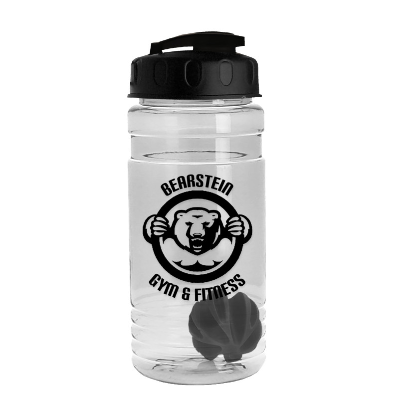 Garyline® Groove Tritan® Shaker Bottle with Flip-Top Lid and Mixing Ball - 20 oz.