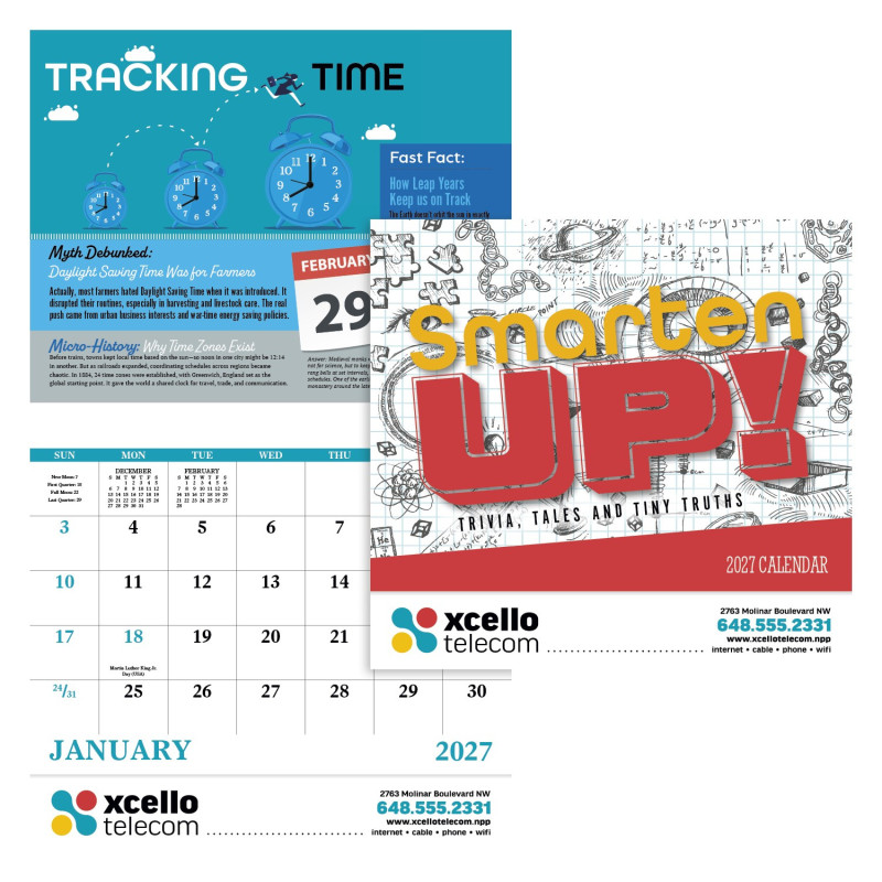 Good Value™ Smarten Up! Trivia, Tales & Tiny Truths - Stapled Calendar