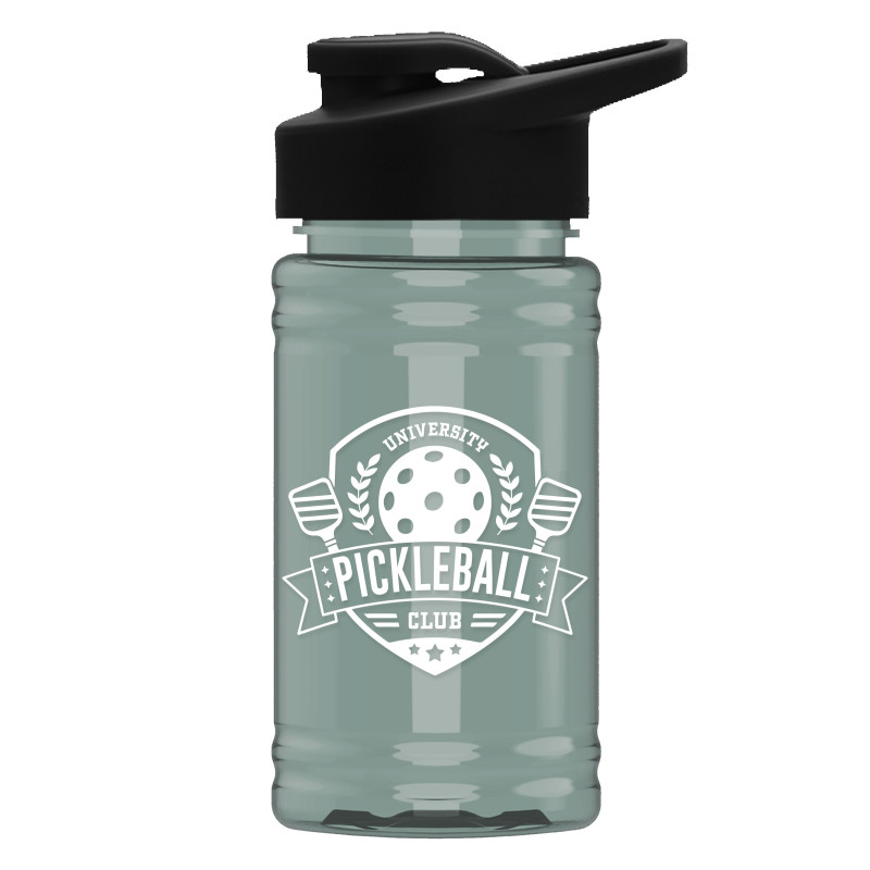 Garyline® Mini RPET Bottle with Drink-Thru Lid - 16 oz.