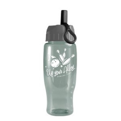Garyline® Poly+ Recycled Bottle with Ring-Straw Lid - 27 oz.
