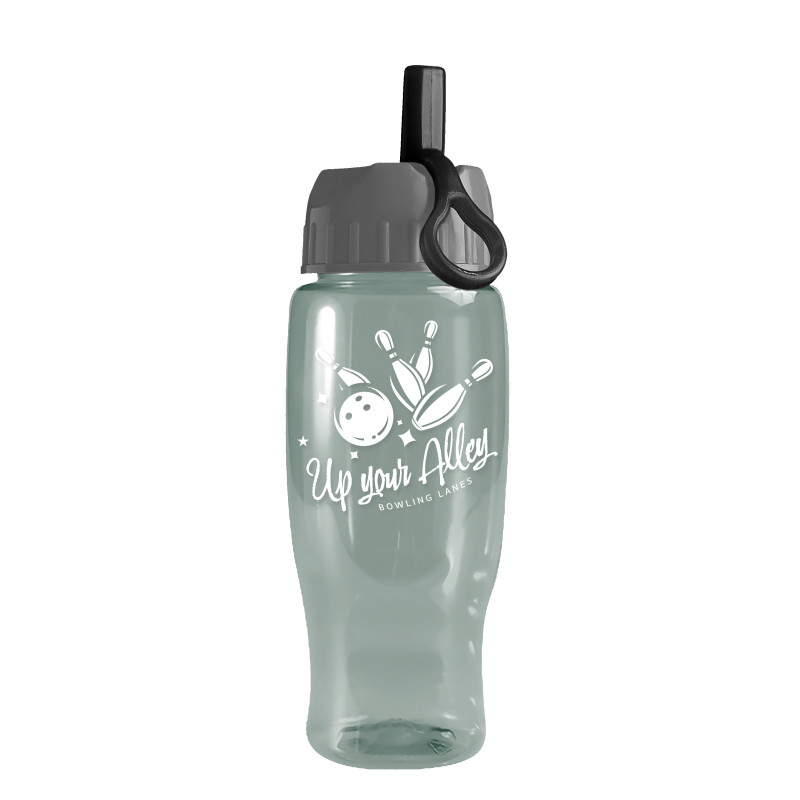 Garyline® Poly+ Recycled Bottle with Ring-Straw Lid - 27 oz.