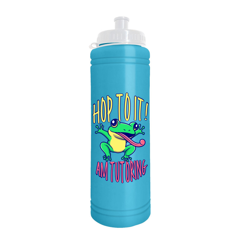 Garyline® Slim Line Bottle with Tethered Push-Pull Lid - 25 oz.
