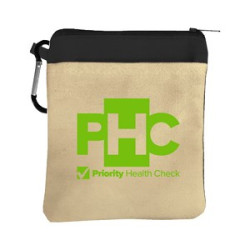 Garyline® Canvas Zipper Pouch with Carabiner