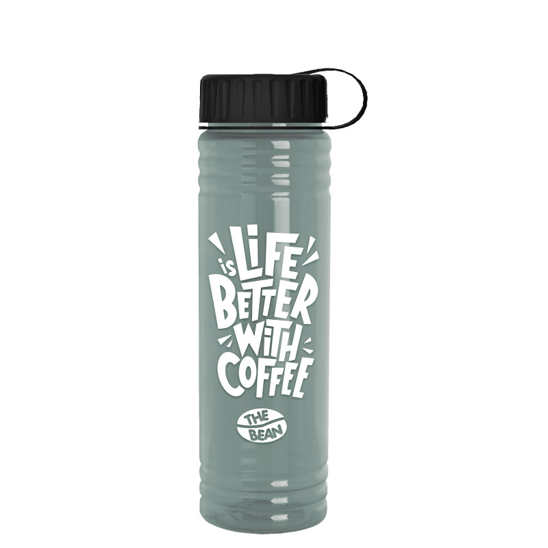 Garyline® Slim Fit RPET Bottle with Tethered Lid - 24 oz.