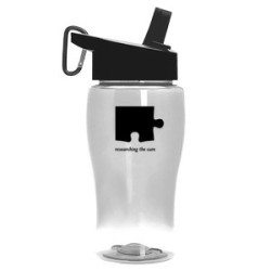 Garyline® Poly+ Jr. Transparent Bottle with Flip-Straw Lid - 18 oz.