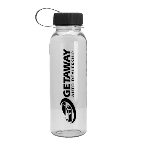 Garyline® Flat-Sided Tritan® Bottle with Tethered Lid - 24 oz.