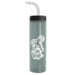 Garyline® Slim Fit RPET Bottle with Straw Lid - 24 oz.