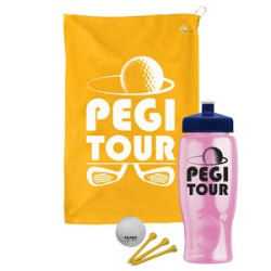 GTW27B_athleticgold_towel_translucentpink_bottle_navyblue_lid_golfball_1c.png