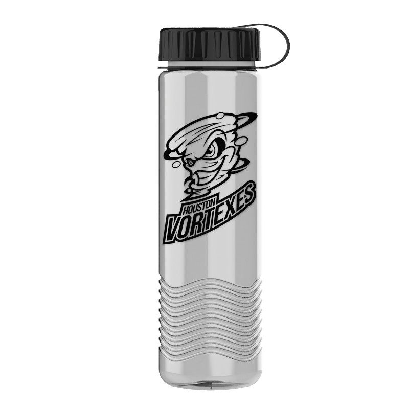 Garyline® Wave Tritan® Bottle with Tethered Lid - 24 oz.