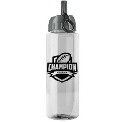 Garyline® Guzzler Bottle with Ring-Straw Lid - 32 oz.