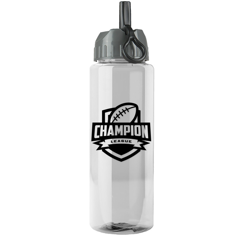 Garyline® Guzzler Bottle with Ring-Straw Lid - 32 oz.