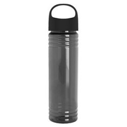 24 Oz. Slim Fit Transparent Bottle w/Oval Crest Lid