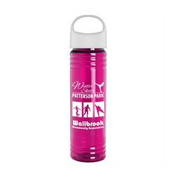 Transparent Fuchsia Pink/White