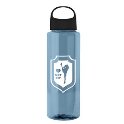 Garyline® Slim Fit RPET Bottle with Oval Crest Lid - 32 oz.