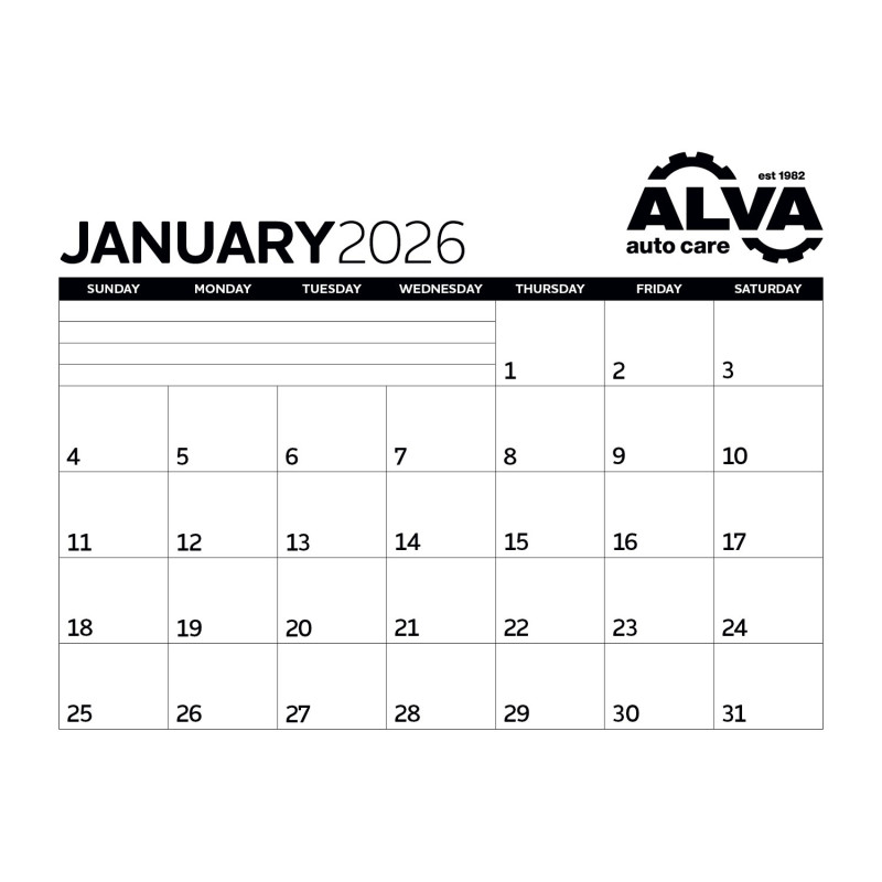 Triumph® Calendars Small Monthly Desk Pad - Black & White Calendar
