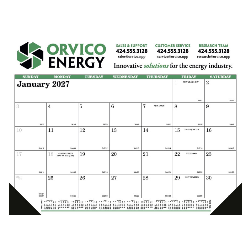 Skinner & Kennedy® Desk Pad Calendar