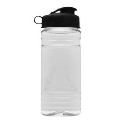 20 Oz. Transparent Sports Bottle w/Flip Top Lid