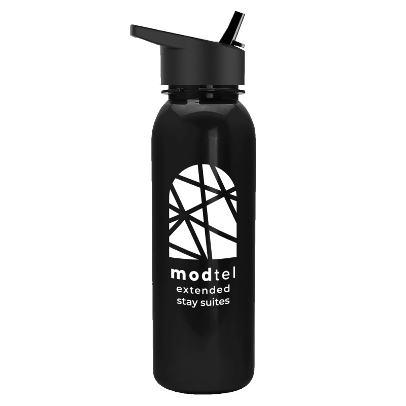 Garyline® Terrain Metallike Bottle with Flip-Straw Lid - 24 oz.