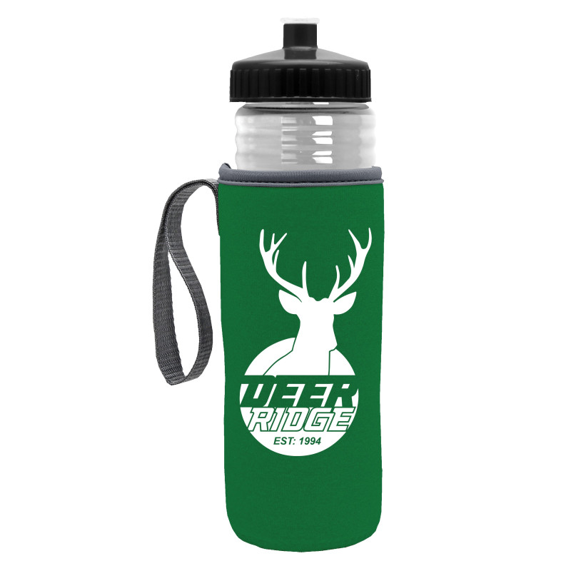 Garyline® Lifeguard Bottle with Push-Pull Lid and Insulated Caddy - 24 oz.