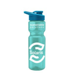 UpCycle - 28 Oz. Champion Transparent Sports Bottle with Drink Thru Lid