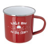 11.8 oz. Enamel Mug with Stainless Steel Rim with Steel Coating