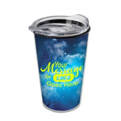 Garyline® Transparent Tumbler with Slider Lid and Full-Color Paper Insert - 14 oz.