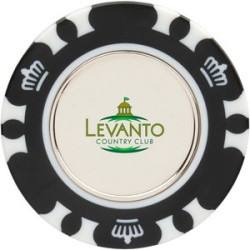 Recycled Poker Chip w/ Metal Ballmarker