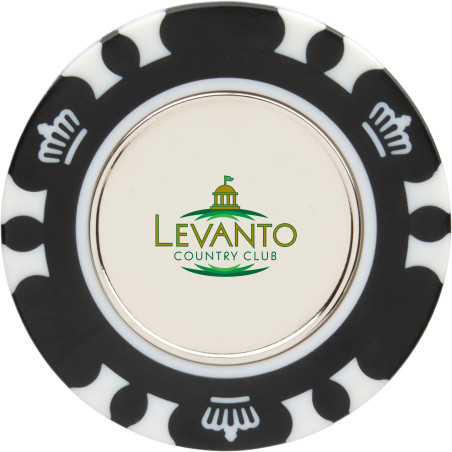 Recycled Poker Chip w/ Metal Ballmarker