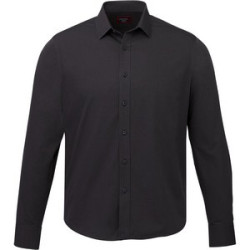 Men's UNTUCKit Black Stone Wrinkle-Free Long Sleeve Slim-Fit Button Up Shirt