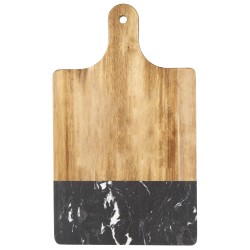 Black Marble and Wood Cutting Board