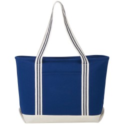 Atlantic Stripe 20oz Cotton Zippered Boat Tote