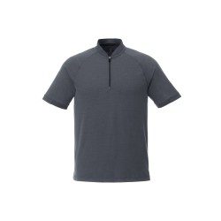 Men's KINPORT Short Sleeve Zip Up Stand Collar Performance Polo