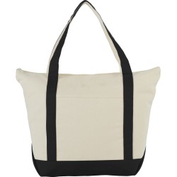 Classic 12oz Cotton Canvas Zippered Boat Tote